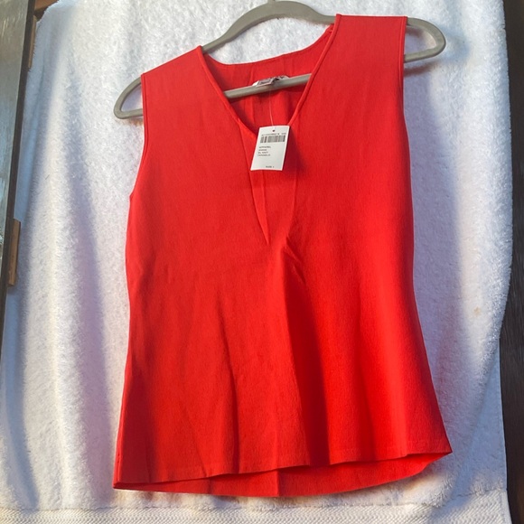 Chico’s Design Apparel Annie Sleeveless Knit Tangelo Red; NWT; M/8 - Picture 2 of 11